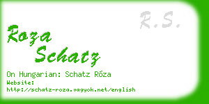 roza schatz business card