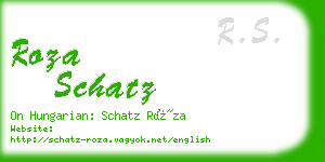 roza schatz business card